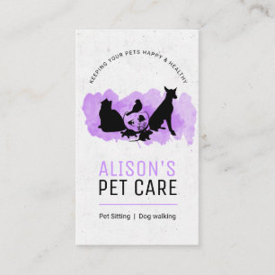 Carte De Visite Services de soins aux animaux de compagnie / Servi