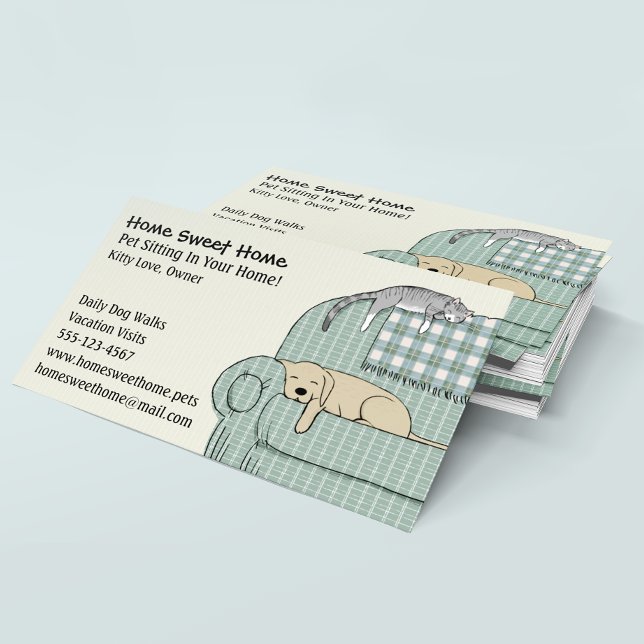 Carte De Visite Services de soins aux animaux domestiques pour chi (Créateur téléchargé)