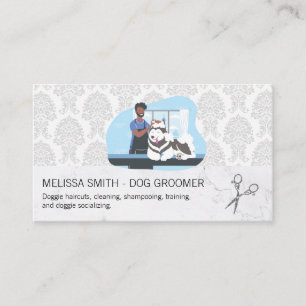 Carte De Visite Services de soins aux animaux Toiletteur