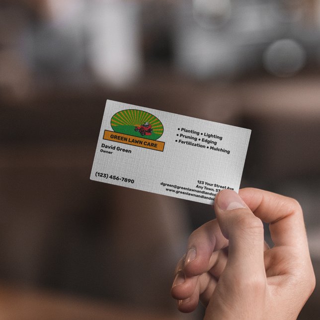 Carte De Visite Services de soins de la pelouse (Créateur téléchargé)