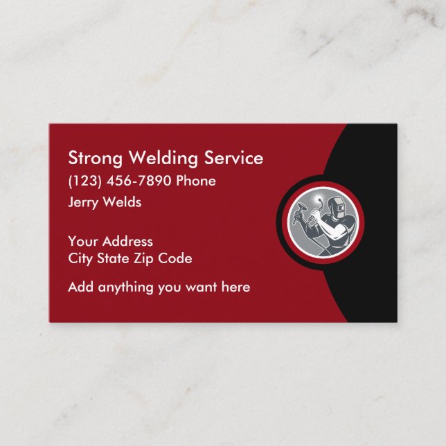 Carte De Visite Services de soudage professionnels (Devant)