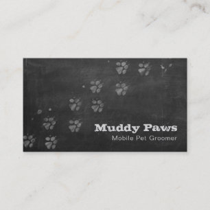 Carte De Visite Services de toilettage Empreintes de pattes sur ta