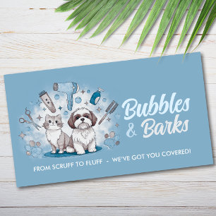 Carte De Visite Services de toilettage pour animaux - Aquarelle
