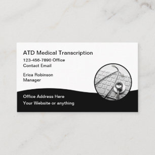 Carte De Visite Services de transcription médicale modernes 