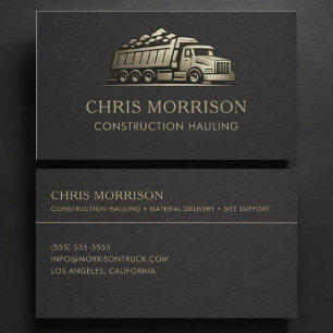 Carte De Visite Services de transport de construction Professionne