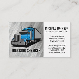 Carte De Visite Services de transport routier   Semi-camion   Tran