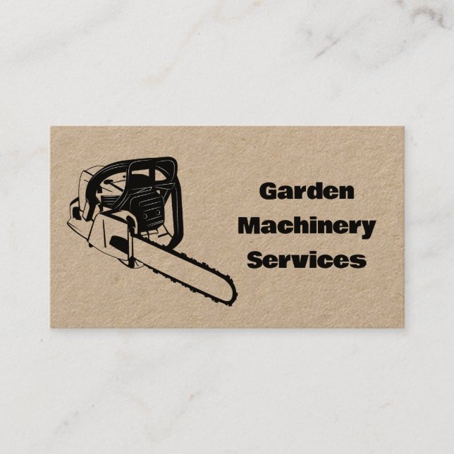 Carte De Visite Services de tronçonneuse QR Kraft (Devant)