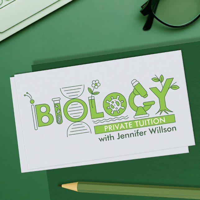 Carte De Visite Services de tutorat en biologie scientifique - ens (Créateur téléchargé)
