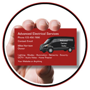Carte De Visite Services d'électricien avancés