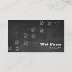 Carte De Visite Services d'élevage de chiens en tableau noir