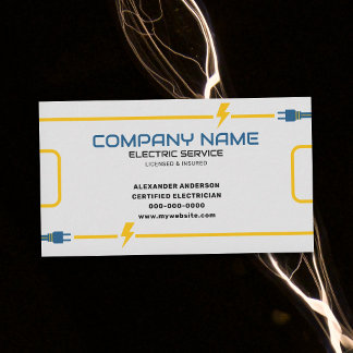 Carte De Visite Services d'entrepreneur électricien
