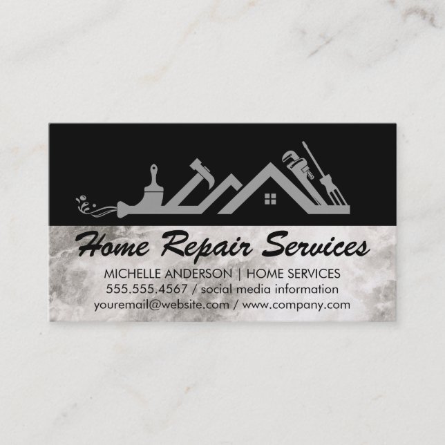 Carte De Visite Services d'entretien de réparation à domicile (Devant)