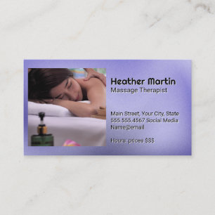 Carte De Visite Services d'hôtel   Spa   Massage
