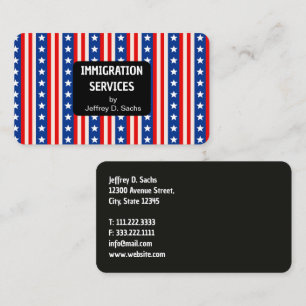 Carte De Visite Services d'immigration et de naturalisation