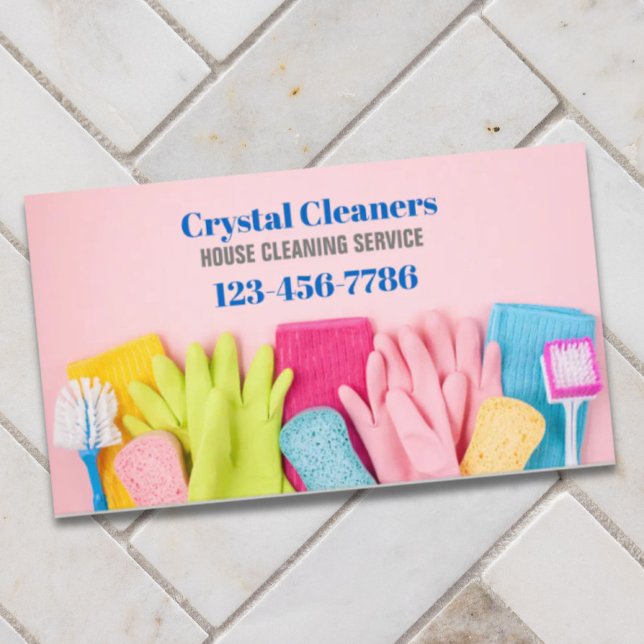Carte De Visite Services domestiques modernes Entretien ménager (Modern Maid Services Housekeeping Housekeeper Business Card)