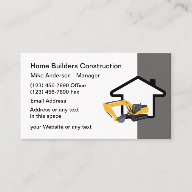Carte De Visite Services Du Bâtiment Et De La Construction (Devant)