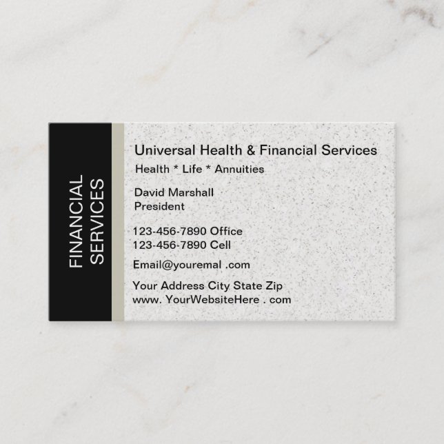 Carte De Visite Services financiers (Devant)