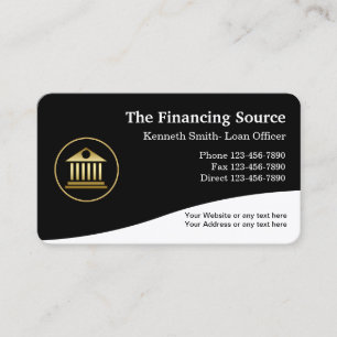 Carte De Visite Services financiers chics