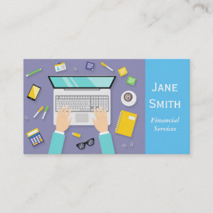 Carte De Visite Services financiers, courtier, planificateur finan