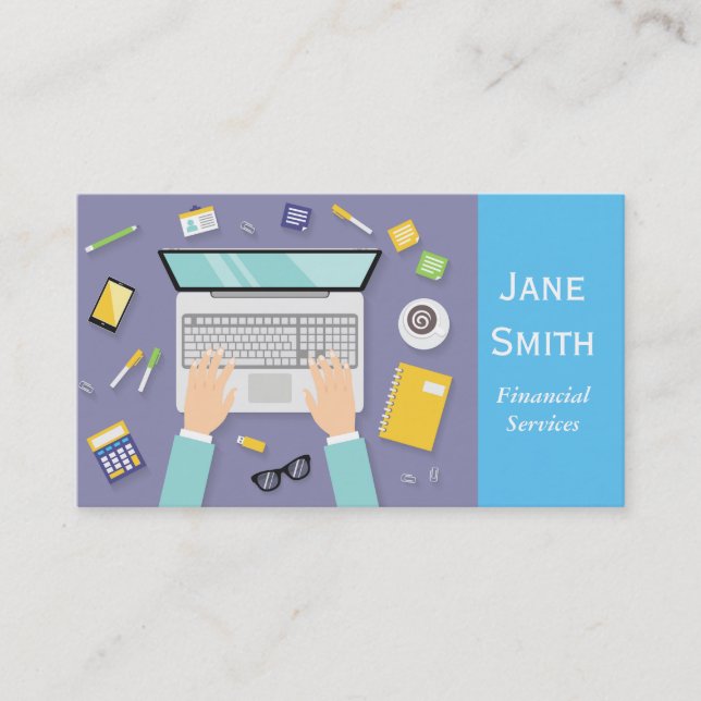 Carte De Visite Services financiers, courtier, planificateur finan (Devant)