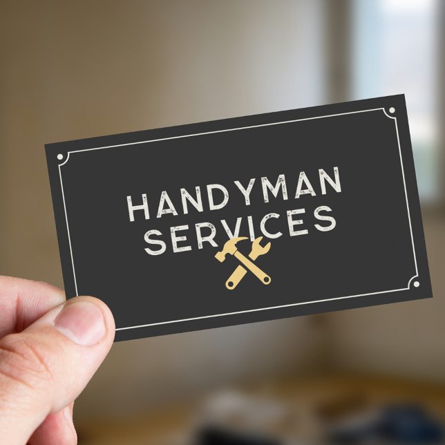 Carte De Visite Services Handyman (Handyman Services Business Card)