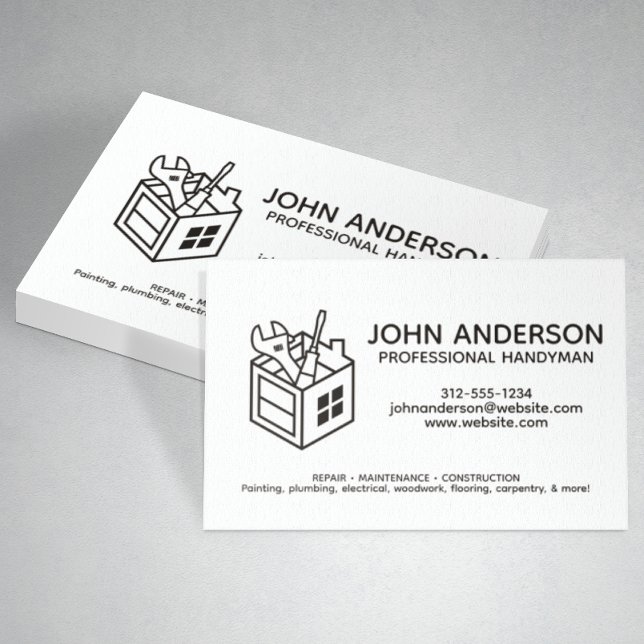 Carte De Visite Services Handyman Professionnels Modernes (Créateur téléchargé)