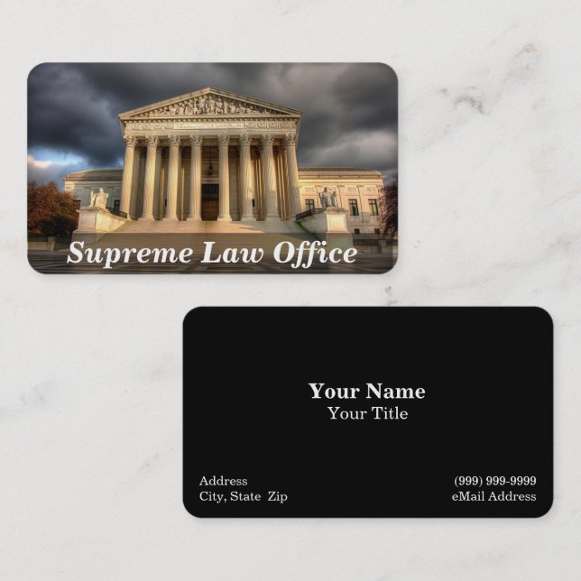 Carte De Visite Services juridiques / Avocat / Procureur (Devant / Derrière)