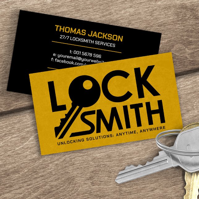 Carte De Visite Services Locksmith (Créateur téléchargé)