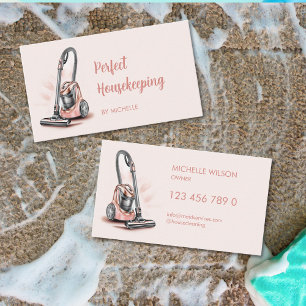 Carte De Visite Services ménagers modernes de nettoyage des domest