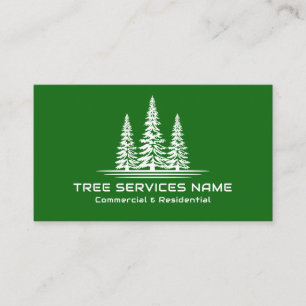 Carte De Visite Services modernes d'arbre vert