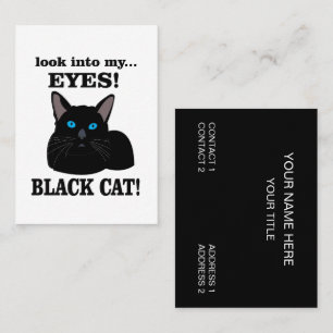 Carte De Visite Services pour animaux de compagnie Black Cat