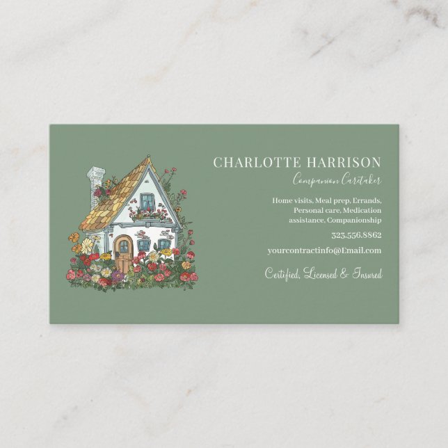 Carte De Visite Services professionnels d'aidants naturels Code QR (Devant)