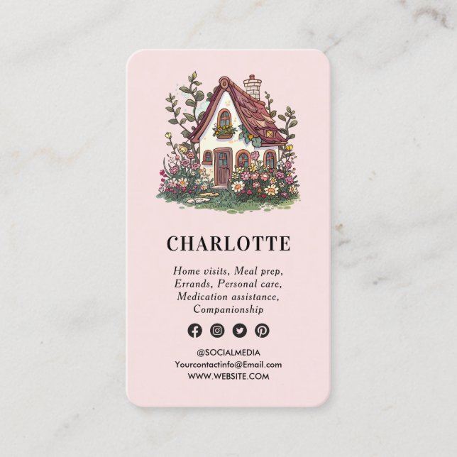 Carte De Visite Services professionnels d'aidants naturels Code QR (Devant)