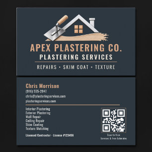 Carte De Visite Services professionnels de code QR pour le plâtrag