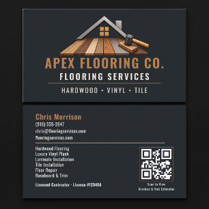 Carte De Visite Services professionnels de code QR pour revêtement