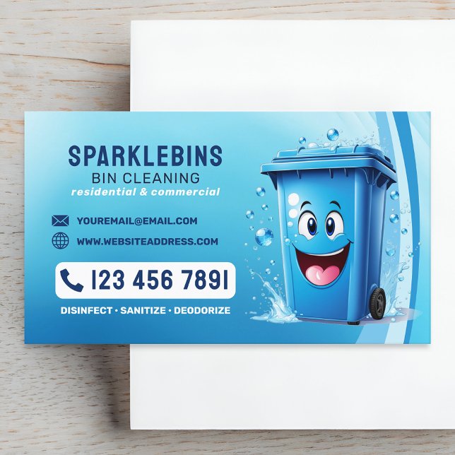 Carte De Visite Services professionnels de nettoyage de casiers (Créateur téléchargé)