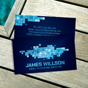 Carte De Visite Services professionnels de nettoyage de piscine