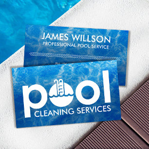 Carte De Visite Services professionnels de nettoyage de piscine