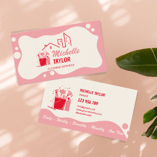 Carte De Visite Services professionnels de nettoyage des maisons e