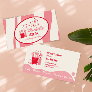 Carte De Visite Services professionnels de nettoyage des maisons e