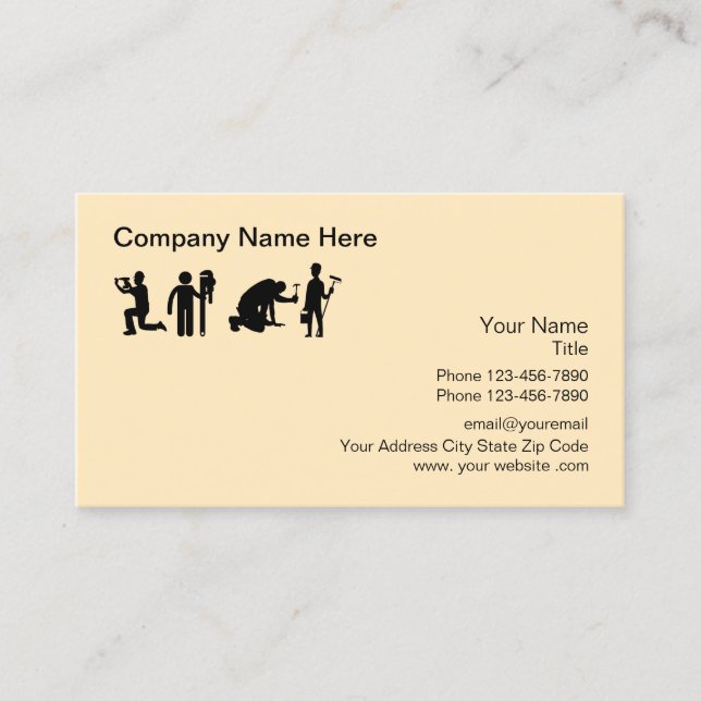 Carte De Visite Services professionnels Handyman (Devant)