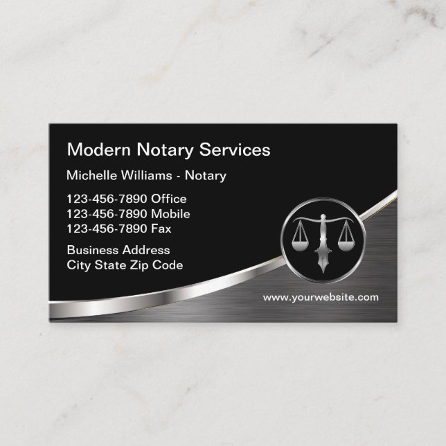 Carte De Visite Services publics de notaires uniques classiques (Devant)