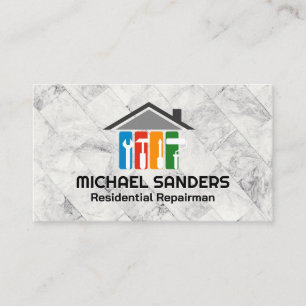 Carte De Visite Services réparateurs   Icônes de l'outil main