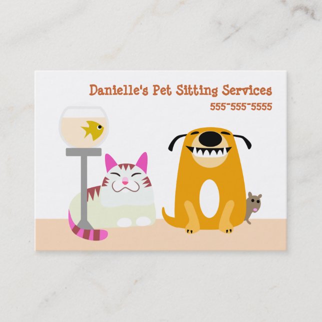 Carte De Visite Services se reposants d'animal familier (Devant)