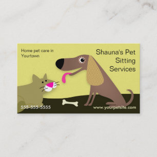 Carte De Visite Services se reposants d'animal familier de chien