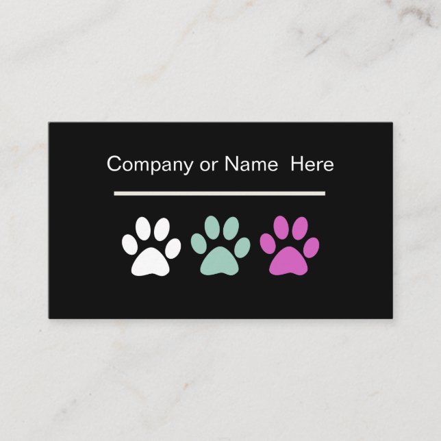 Carte De Visite Services simples modernes d'animal familier (Devant)