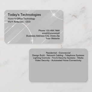 Carte De Visite Services Techniques cool À Domicile Et Bureau