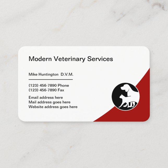 Carte De Visite Services vétérinaires pour animaux de compagnie (Devant)