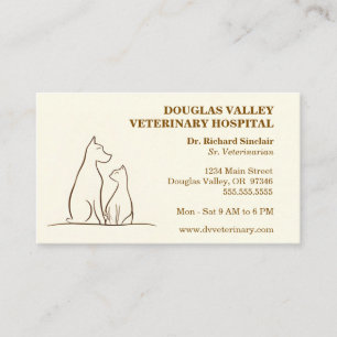 Carte De Visite Services vétérinaires pour animaux de compagnie