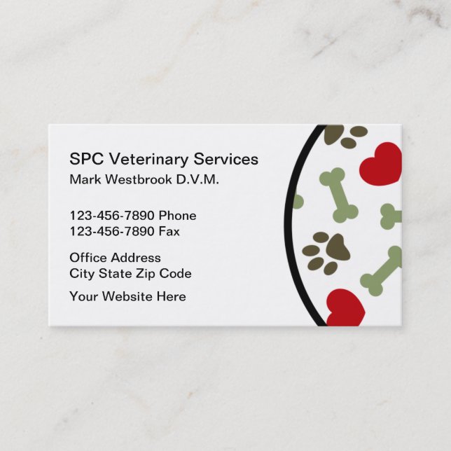 Carte De Visite Services vétérinaires Vétérinaire (Devant)